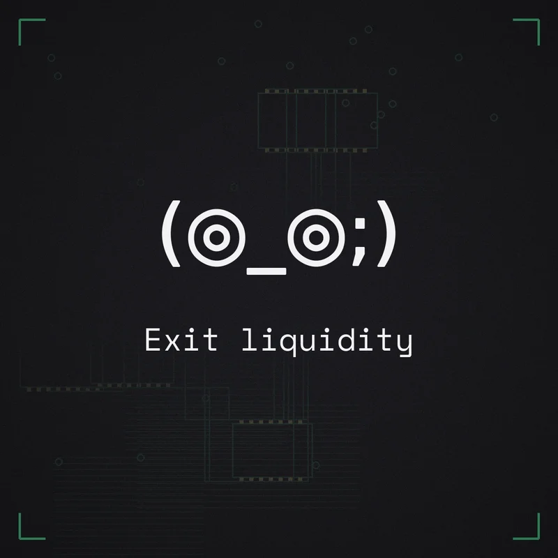 (◎_◎;) Exit liquidity