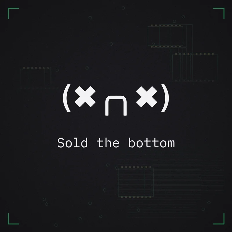 (✖╭╮✖) Sold the bottom