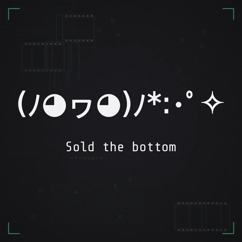 (ノ◕ヮ◕)ノ*:・゜✧ Sold the bottom