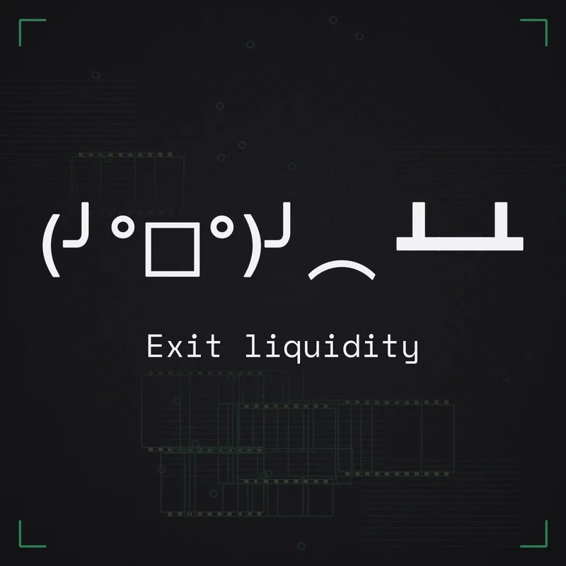 (╯°□°)╯︵ ┻━┻ Exit liquidity