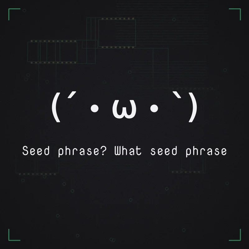 (´・ω・`) Seed phrase? What seed phrase