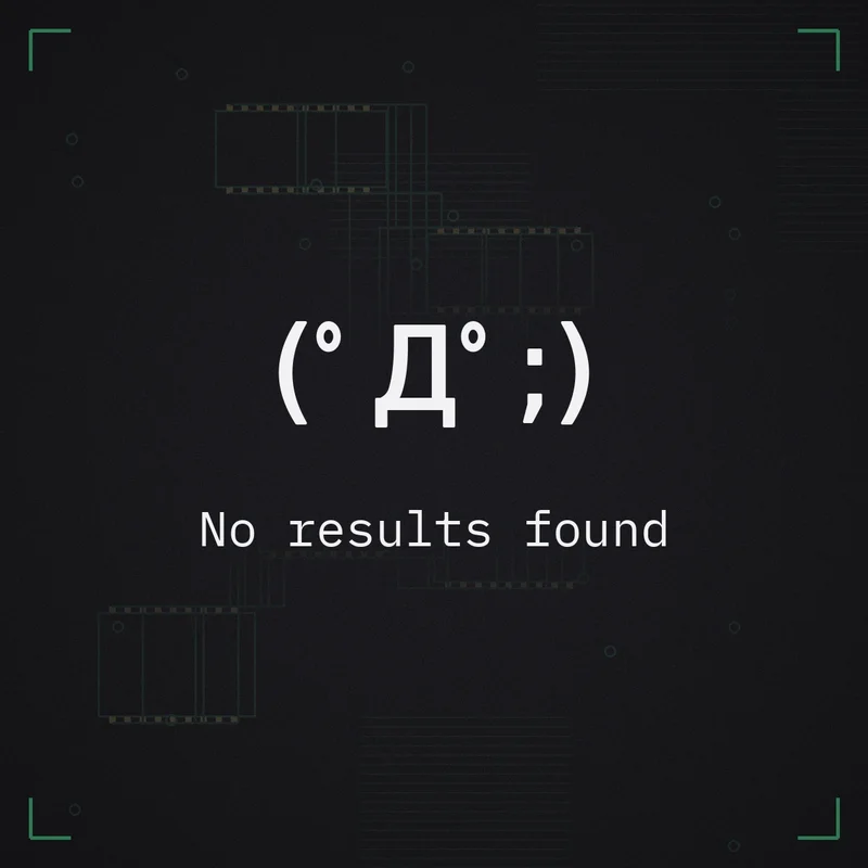 (゜Д゜;) No results found
