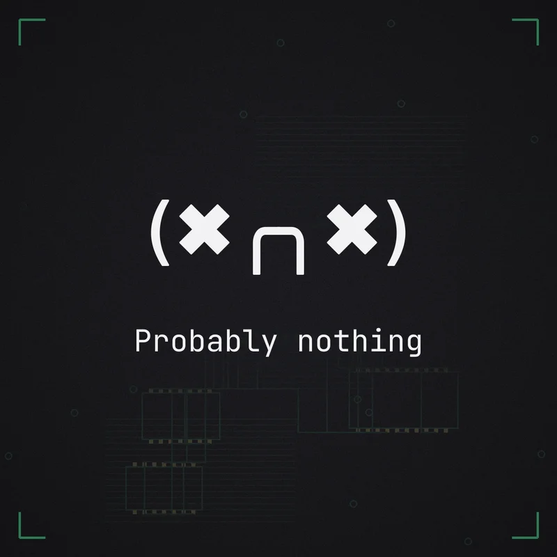 (✖╭╮✖) Probably nothing