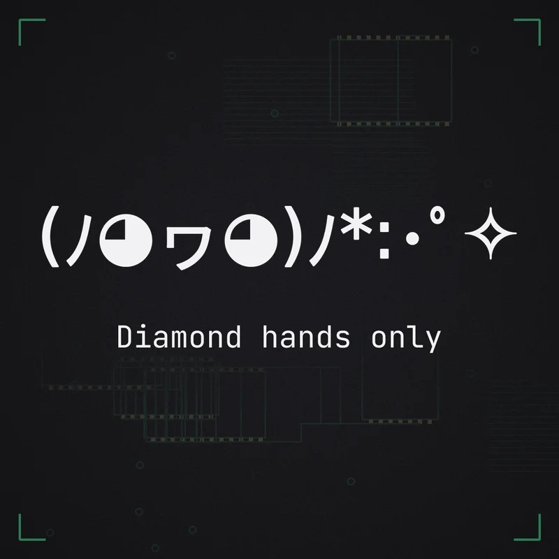 (ノ◕ヮ◕)ノ*:・゜✧ Diamond hands only