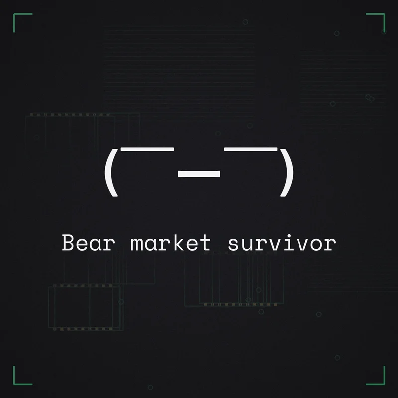 ( ̄ー ̄) Bear market survivor