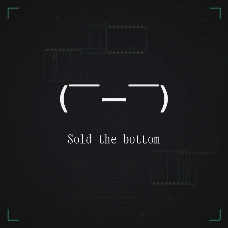( ̄ー ̄) Sold the bottom