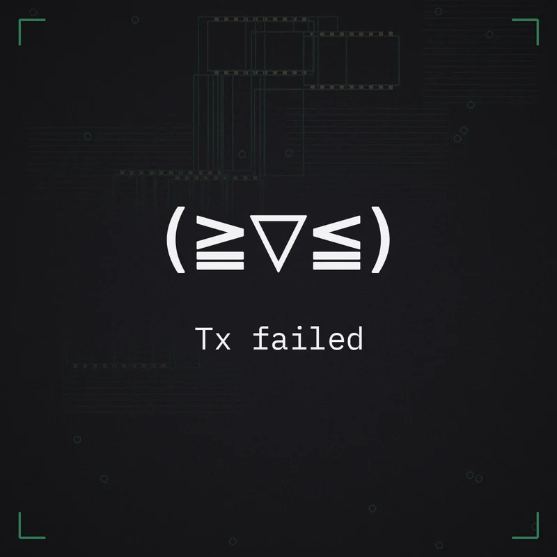 (≧▽≦) Tx failed