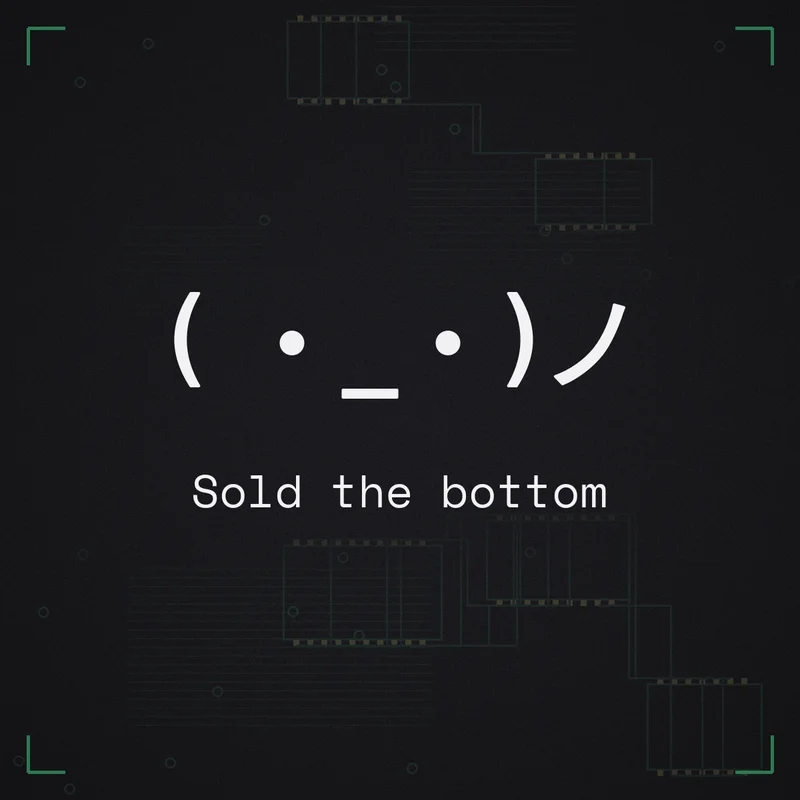 ( ・_・)ノ Sold the bottom
