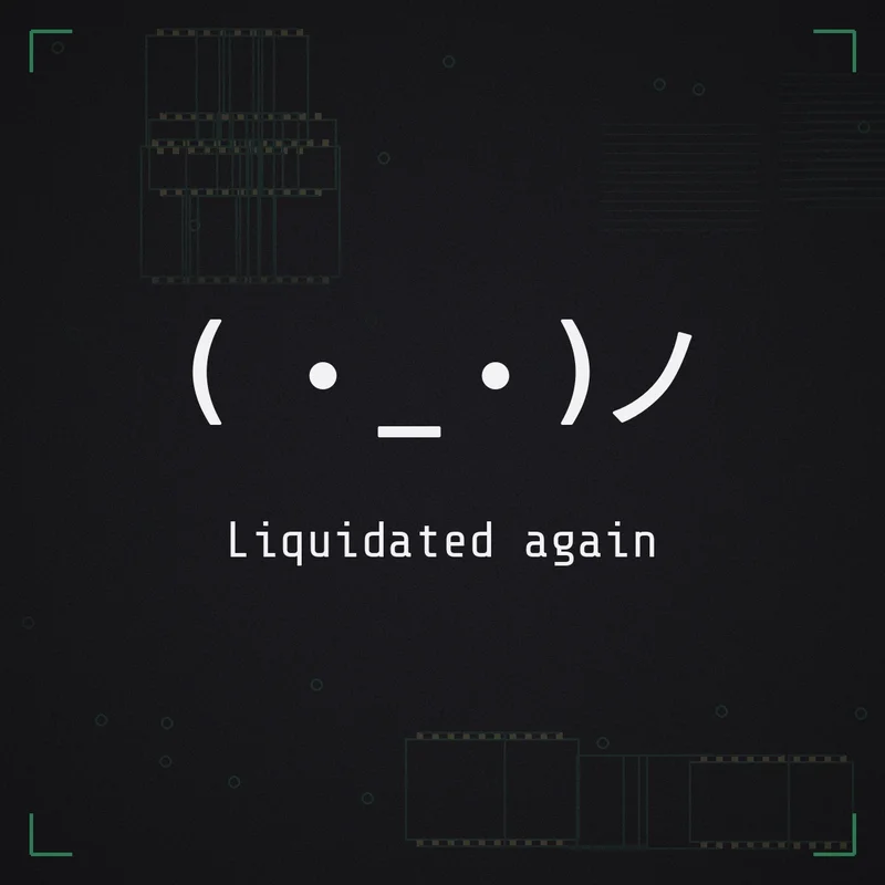 ( ・_・)ノ Liquidated again
