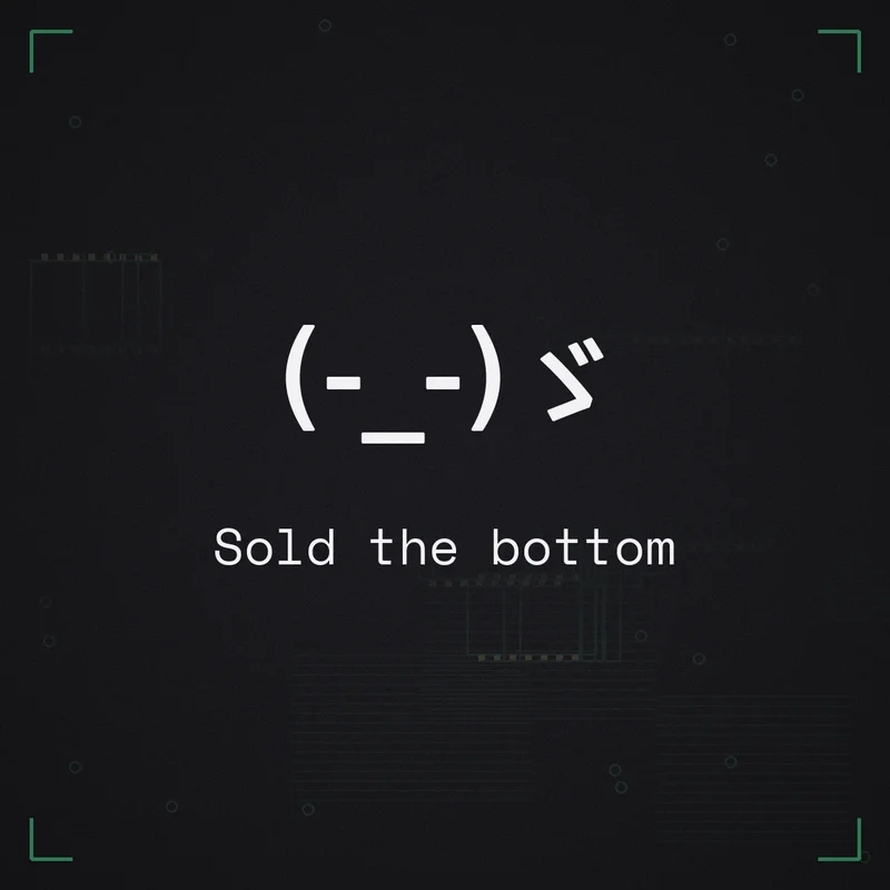 (-_-)ゞ Sold the bottom