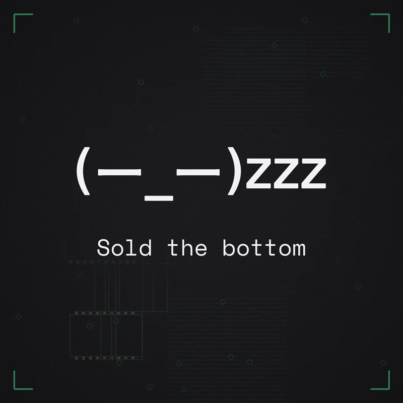 (ー_ー)zzz Sold the bottom