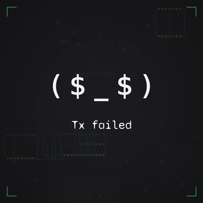 ( $ _ $ ) Tx failed