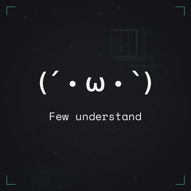 (´・ω・`) Few understand