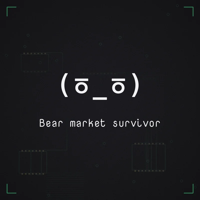 (ㆆ_ㆆ) Bear market survivor