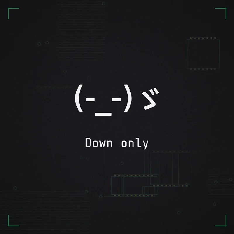 (-_-)ゞ Down only