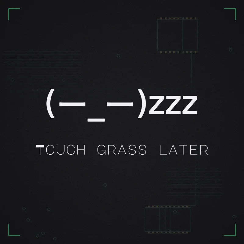 (ー_ー)zzz Touch grass later