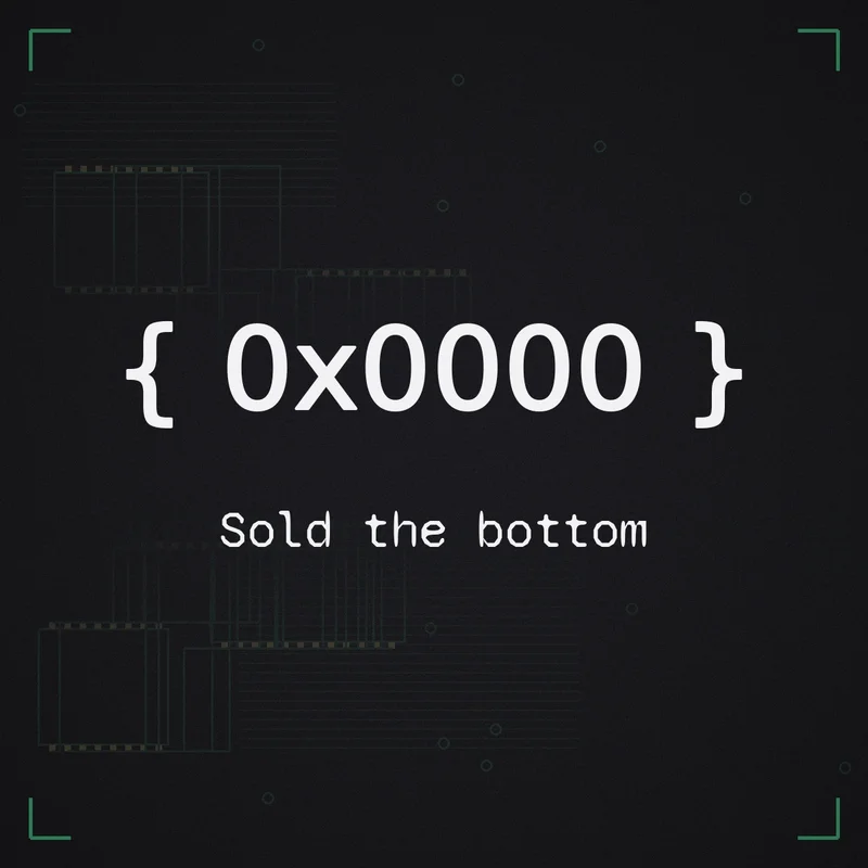 { 0x0000 } Sold the bottom