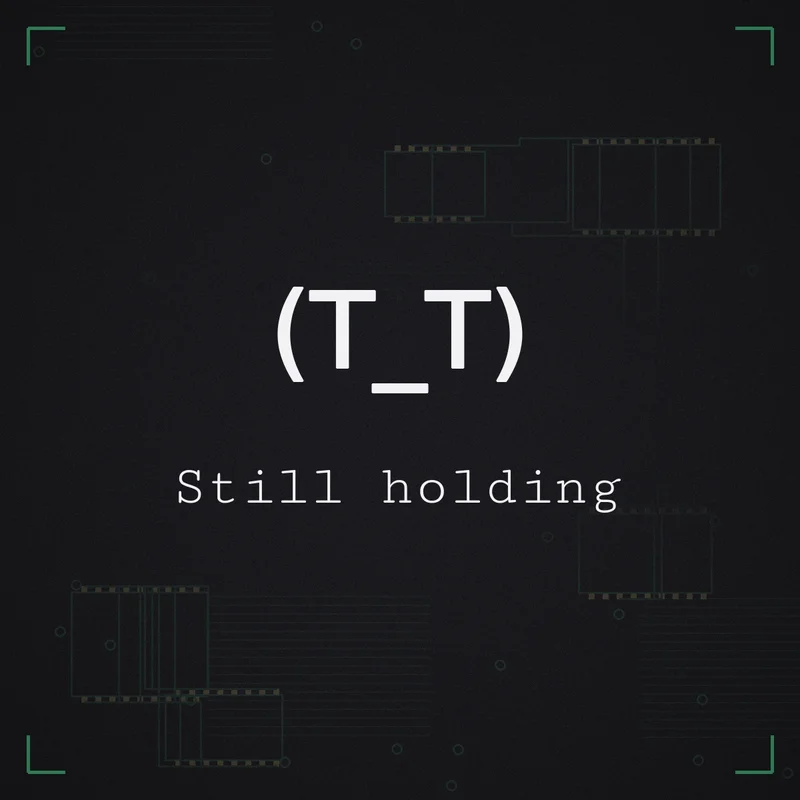 (T_T) Still holding