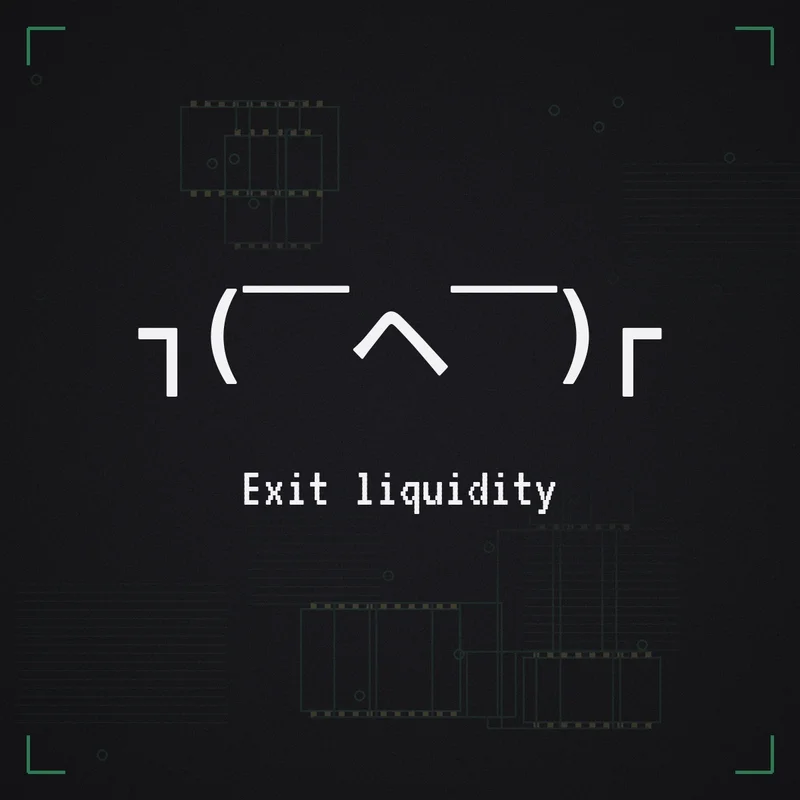 ┐( ̄ヘ ̄)┌ Exit liquidity