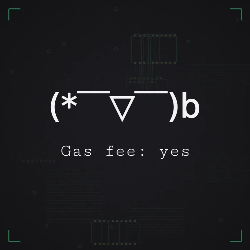 (* ̄▽ ̄)b Gas fee: yes