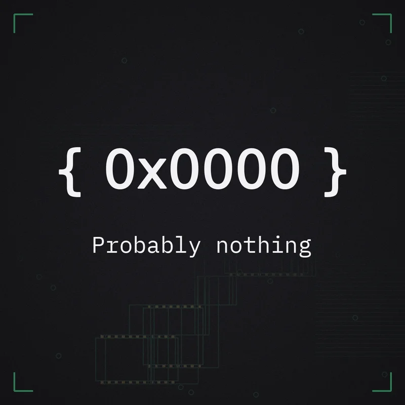 { 0x0000 } Probably nothing