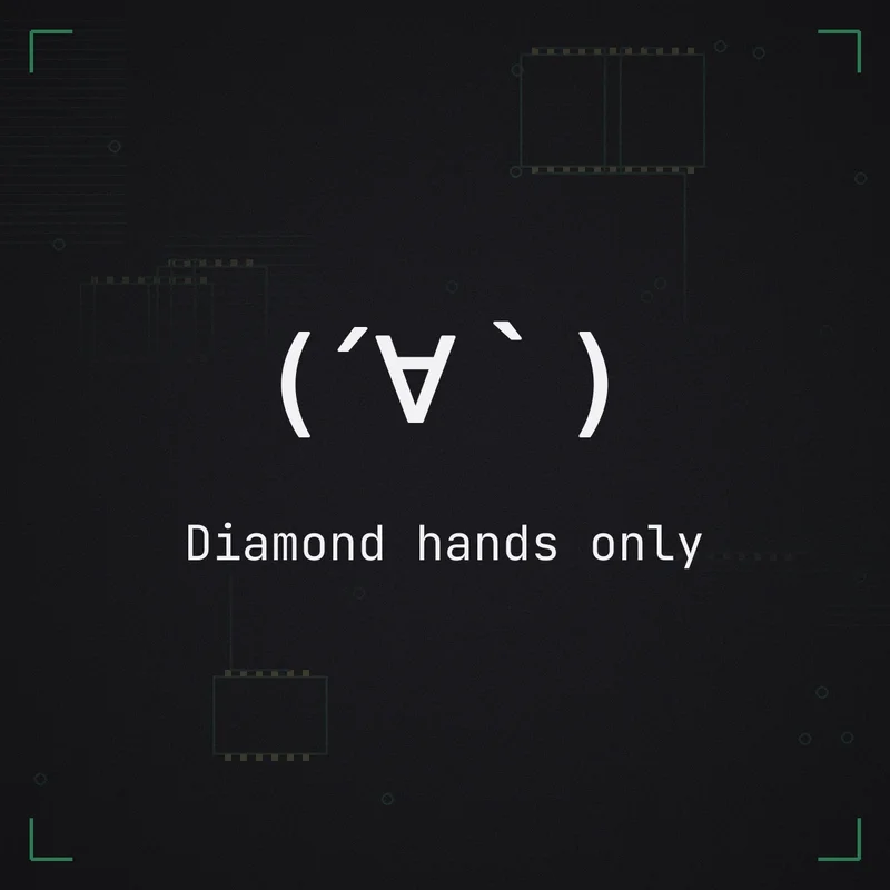 (´∀`) Diamond hands only