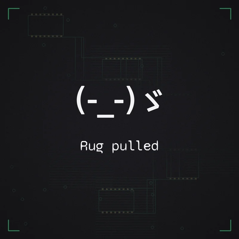 (-_-)ゞ Rug pulled