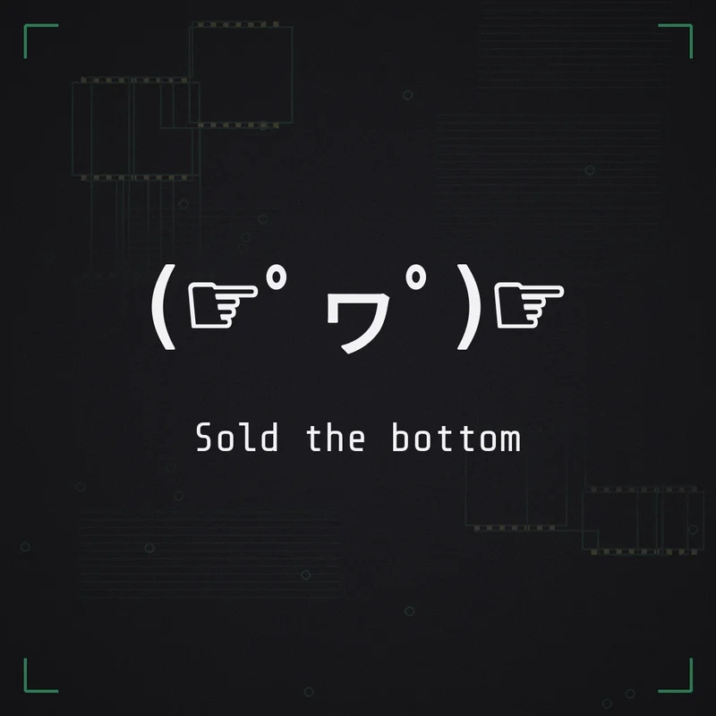 (☞゜ヮ゜)☞ Sold the bottom