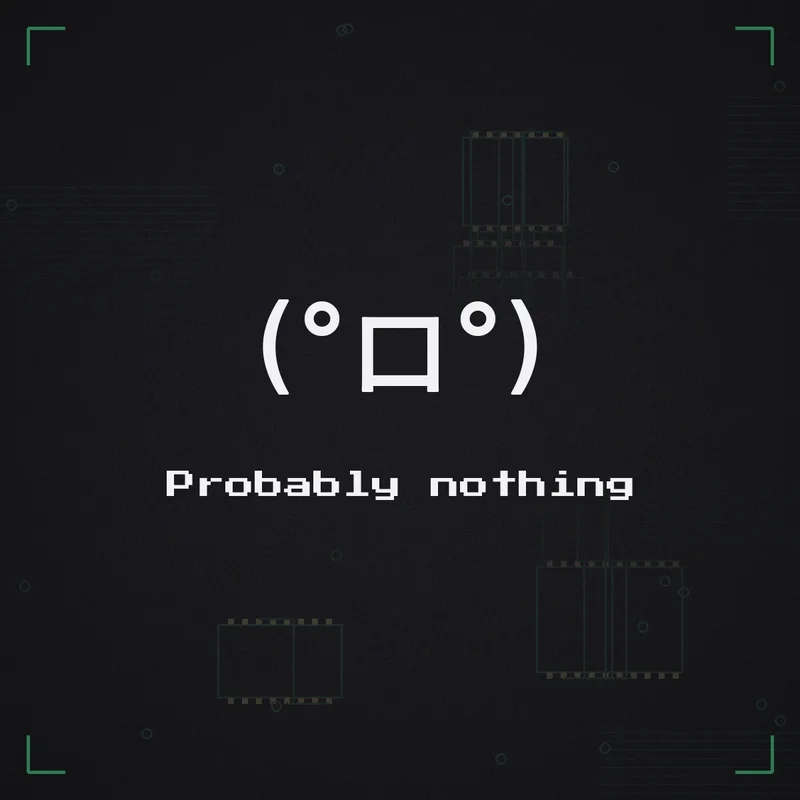 (°ロ°) Probably nothing