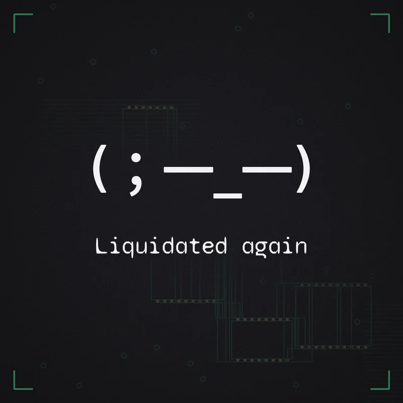 (;一_一) Liquidated again