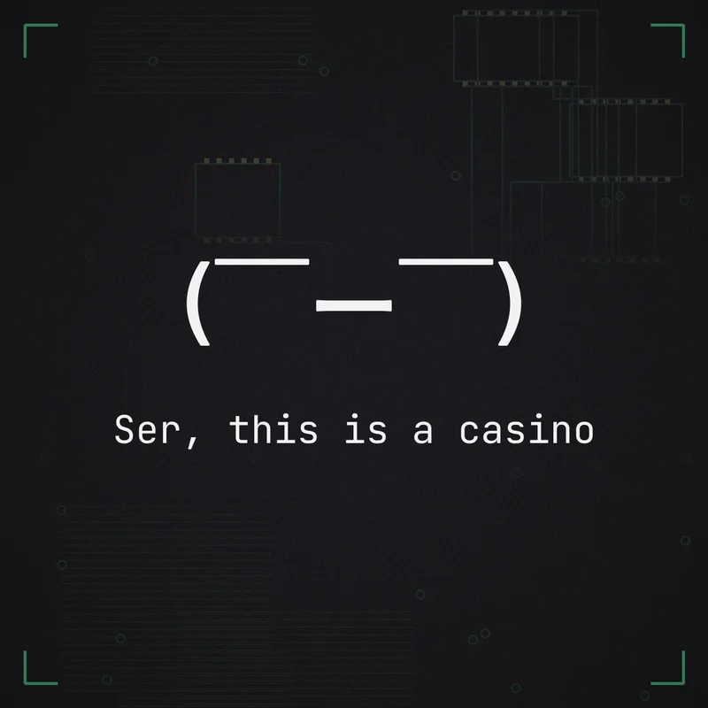 ( ̄ー ̄) Ser, this is a casino