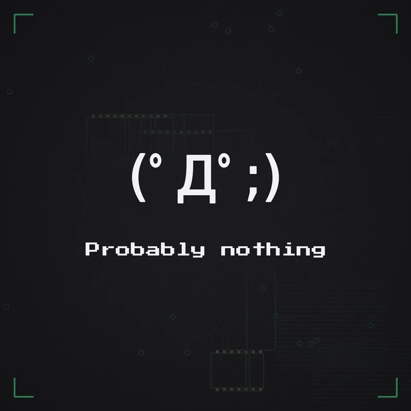 (゜Д゜;) Probably nothing
