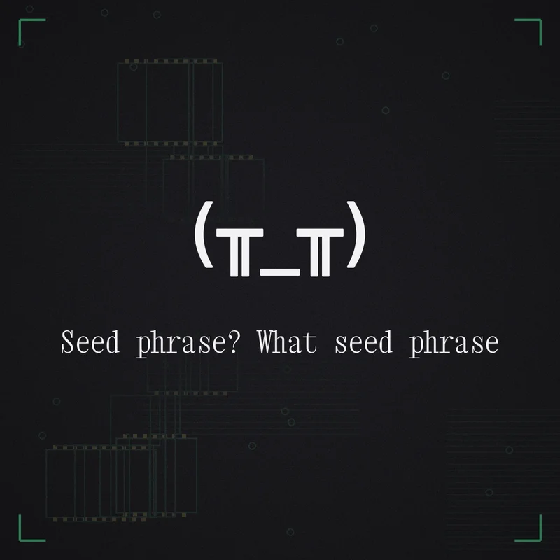 (╥_╥) Seed phrase? What seed phrase