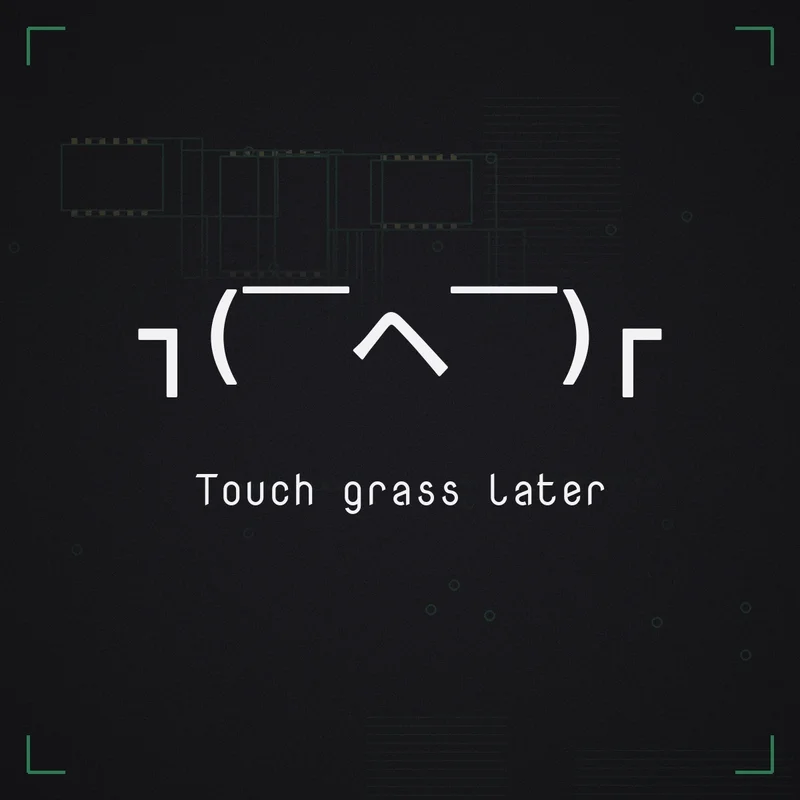 ┐( ̄ヘ ̄)┌ Touch grass later