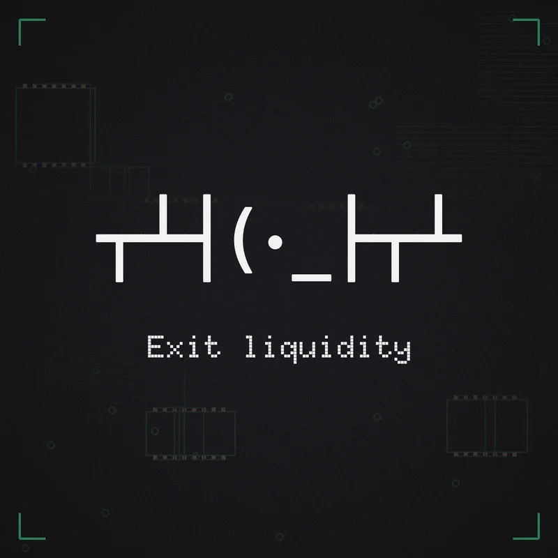 ┬┴┤(・_├┬┴ Exit liquidity