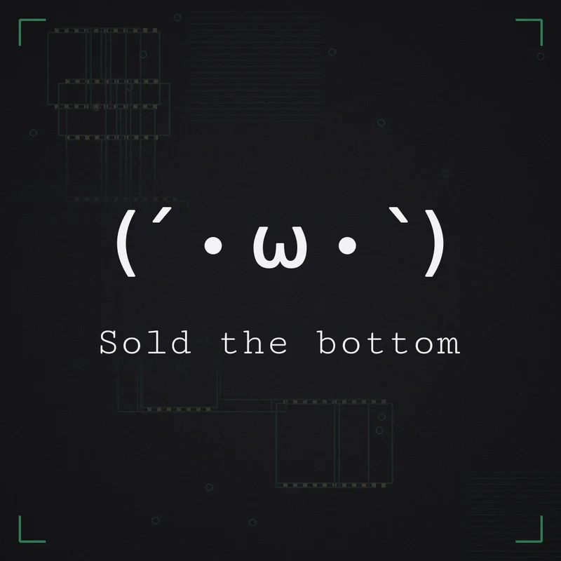 (´・ω・`) Sold the bottom