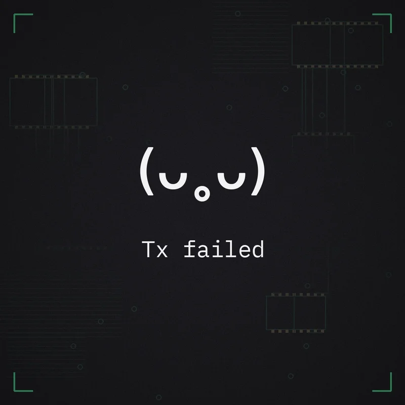 (ᴗ˳ᴗ) Tx failed