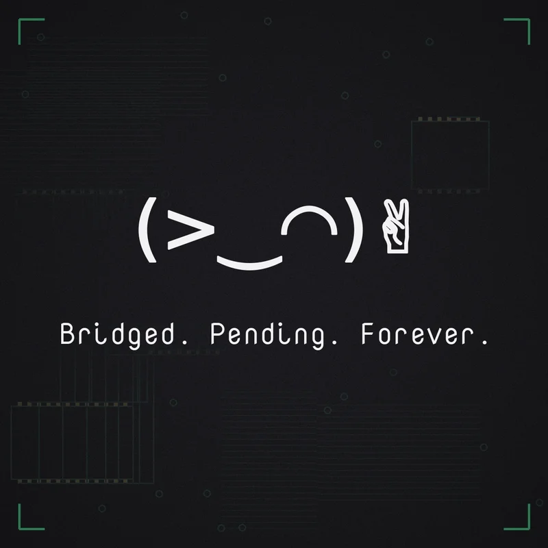 (>‿◠)✌ Bridged. Pending. Forever.