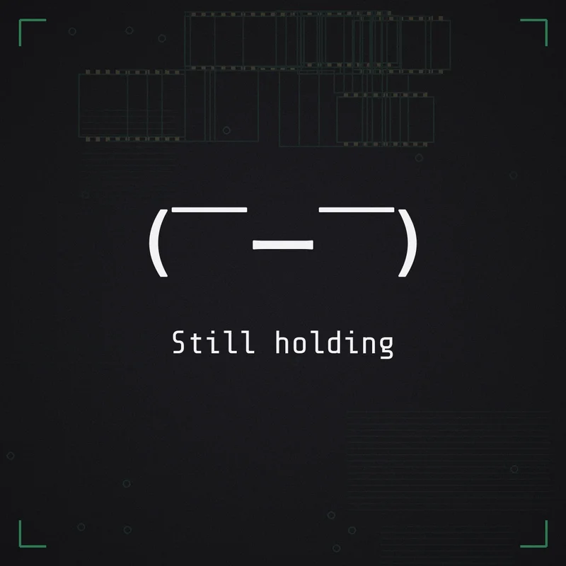 ( ̄ー ̄) Still holding