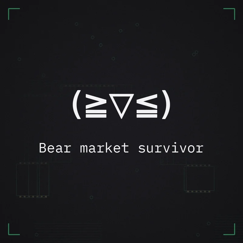 (≧▽≦) Bear market survivor