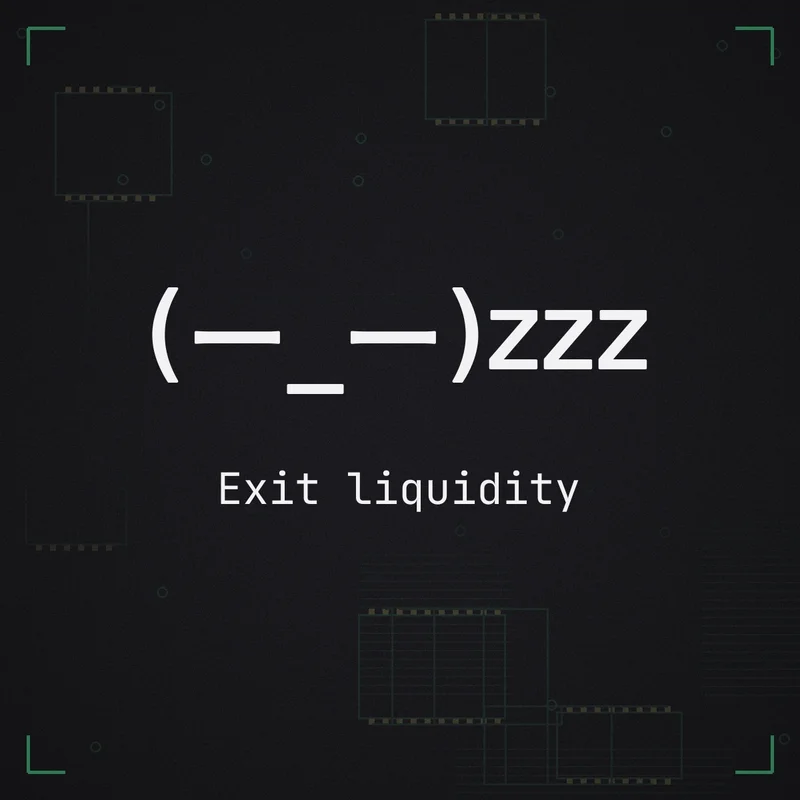 (ー_ー)zzz Exit liquidity