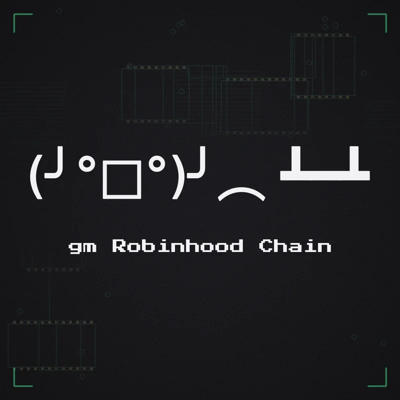 (╯°□°)╯︵ ┻━┻ gm Robinhood Chain