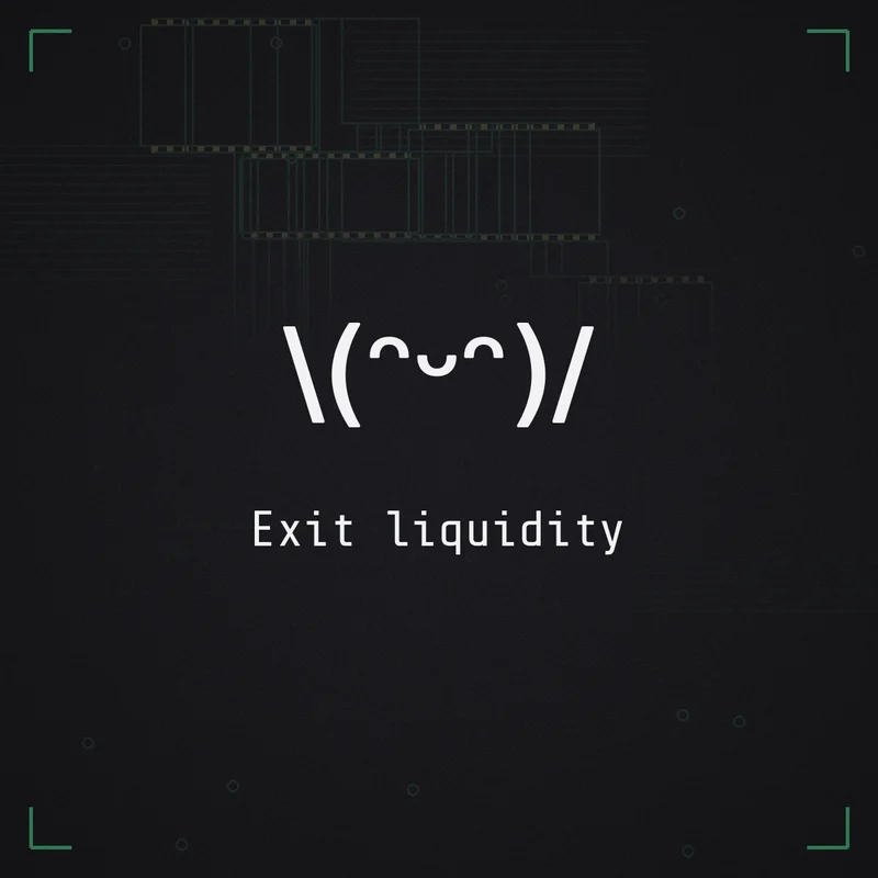 \(ᵔᵕᵔ)/ Exit liquidity