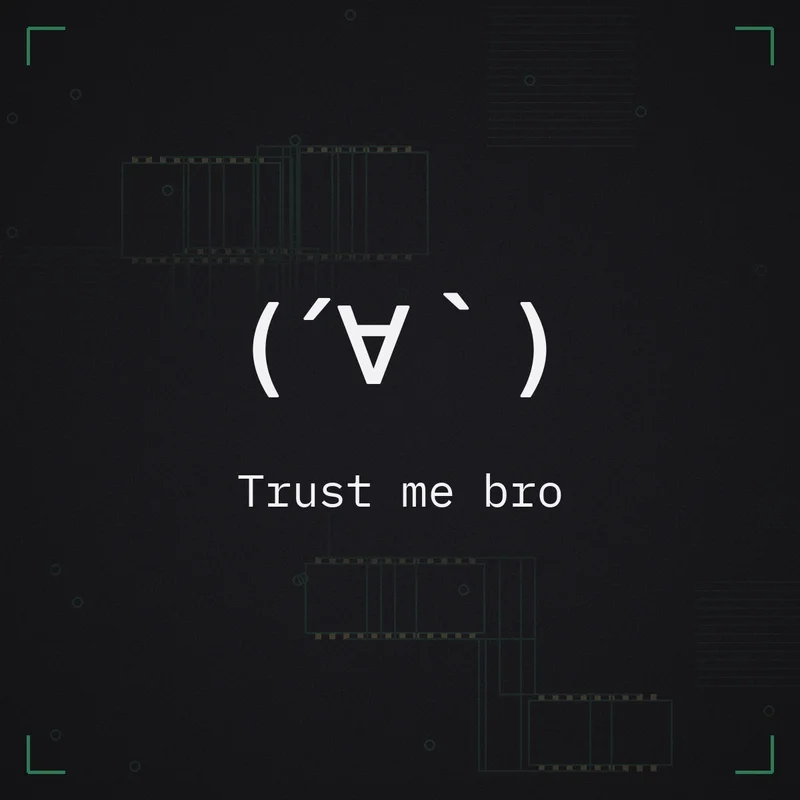 (´∀`) Trust me bro