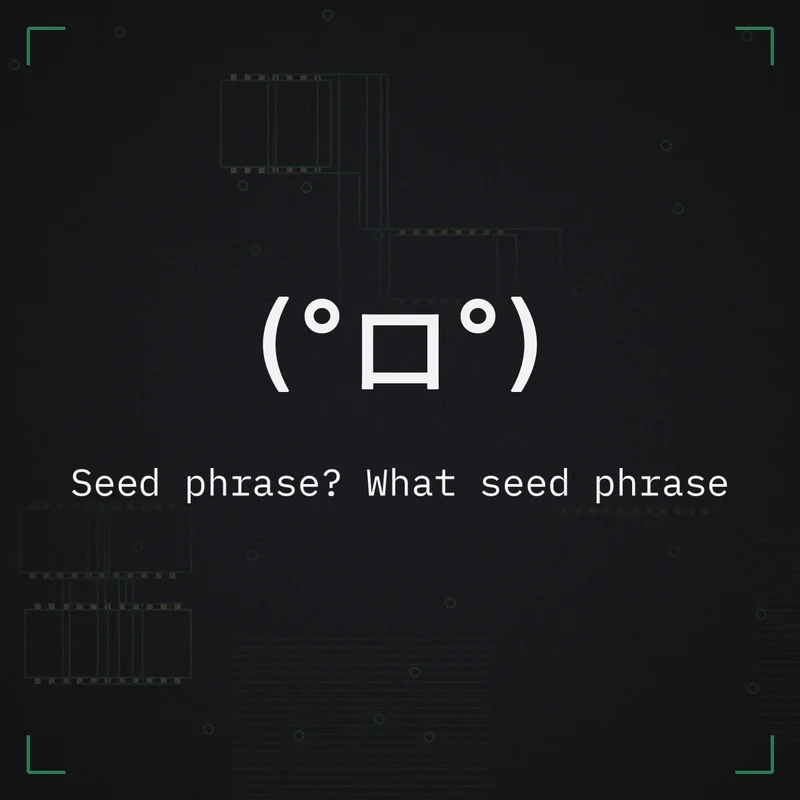 (°ロ°) Seed phrase? What seed phrase