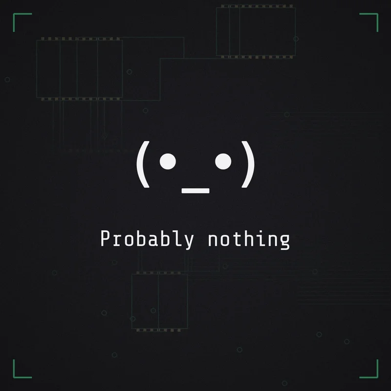 (•_•) Probably nothing