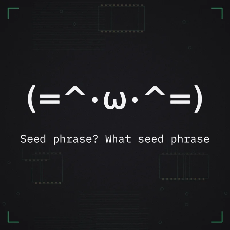 (=^・ω・^=) Seed phrase? What seed phrase