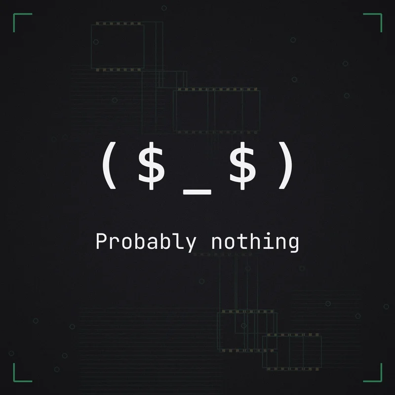 ( $ _ $ ) Probably nothing