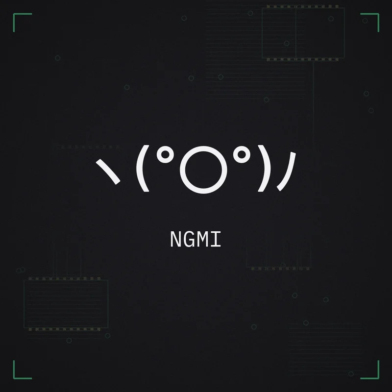 ヽ(°〇°)ノ NGMI