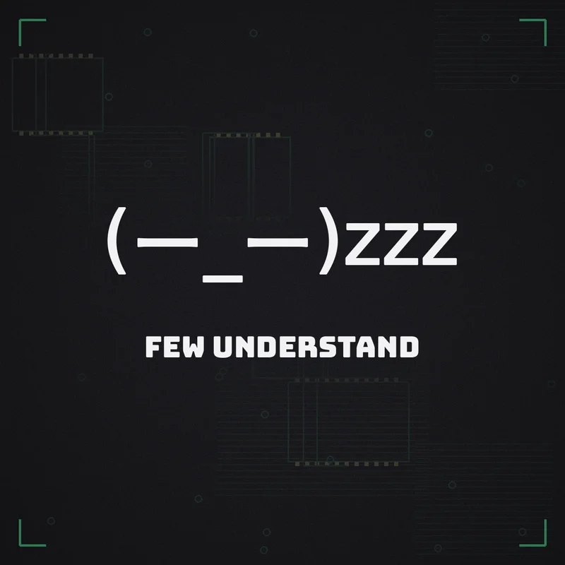 (ー_ー)zzz Few understand